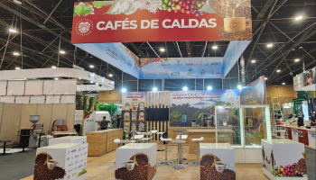 ESTE ES EL STAND “LOS CAFÉS DE CALDAS” EN CAFÉS DE COLOMBIA EXPO 2023