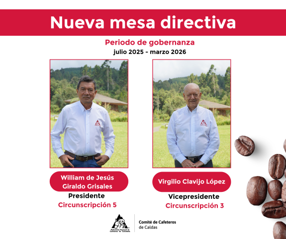 Nueva mesa directiva del Comité de Cafeteros de Caldas asume con compromiso por la unidad y el bienestar del gremio