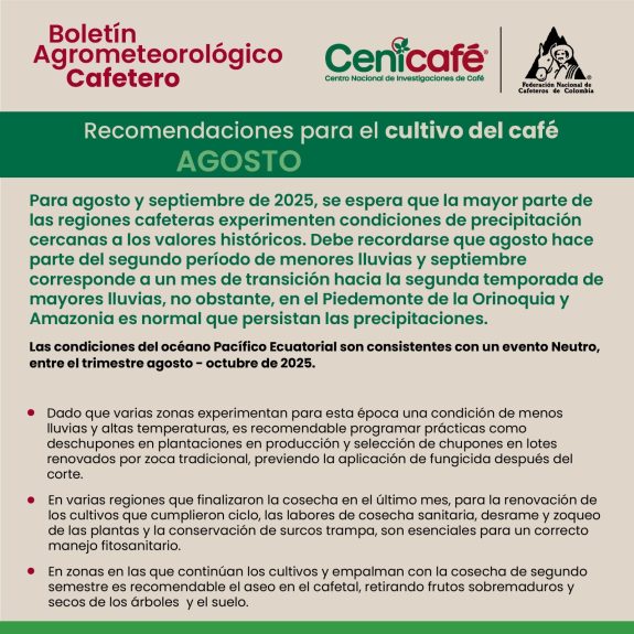 Caldas se prepara para la segunda temporada de lluvias y refuerza acciones contra la roya en el café