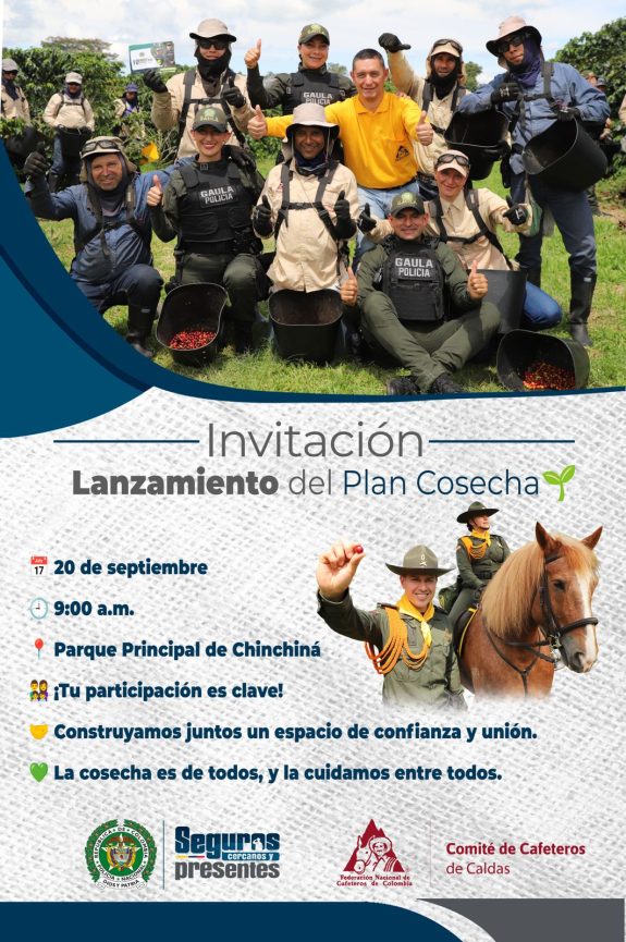 Chinchiná será escenario del lanzamiento oficial del Plan Cosecha en Caldas