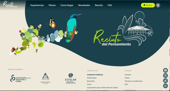 EL Recinto del Pensamiento cada vez más cerca e interactivo para el público, estrena página web