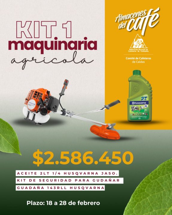 Almacenes del Café lanza kits de maquinaria agrícola con disponibilidad limitada hasta el 28 de febrero